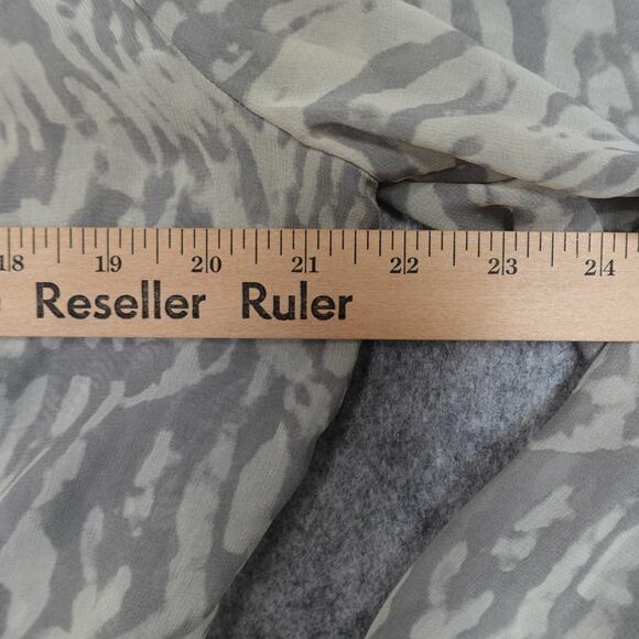 Haute Hippie Top Womens Extra Small Silk Popover Peasant Tunic Marbled Chiffon - Picture 7 of 9